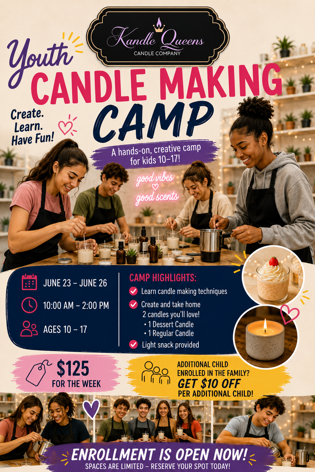 Youth Candle Making Camp